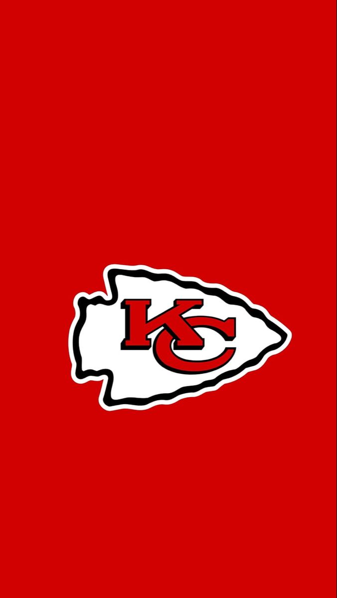 the kansas chiefs logo on a red background