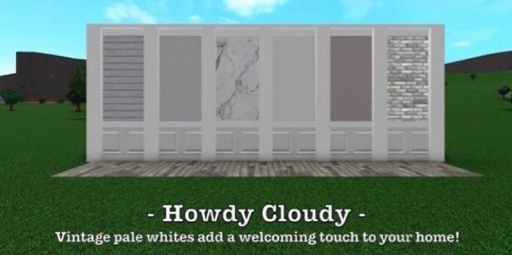 an image of a house made out of windows with the words howdy cloudy written on it