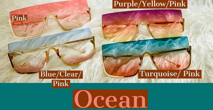 Ocean SunglassesALL ORDERS SHIP USPS 3 DAY PRIORITY MAIL! ALL ORDERS ARE PROCESSED AND SHIPPED WITHIN 72 BUSINESS HOURS!! ALL PACKAGES WILL REQUIRE SIGNATURE UPON DELIVERY!! Chic Sunglasses For Beach Season Party, Chic Beach Season Party Sunglasses, Trendy Shield Sunglasses With Gradient Glass Lenses, Summer Sunglasses With Tinted Glass Lenses, Modern Shield Sunglasses With Gradient Lenses For Beach, Summer Pool Sunglasses With Gradient Lenses, Summer Shield Sunglasses With Uv Protection, Summer Glass Shield Sunglasses With Uv Protection, Summer Gradient Sunglasses For Pool