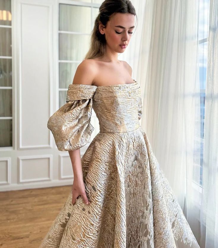 Sahara Sands Gown | Teuta Matoshi Teuta Matoshi Gown, Teuta Matoshi, Rose Gown, Best Gowns, Pleated Gown, Princess Ball Gowns, Taffeta Dress, Blue Gown, Fantasy Gowns