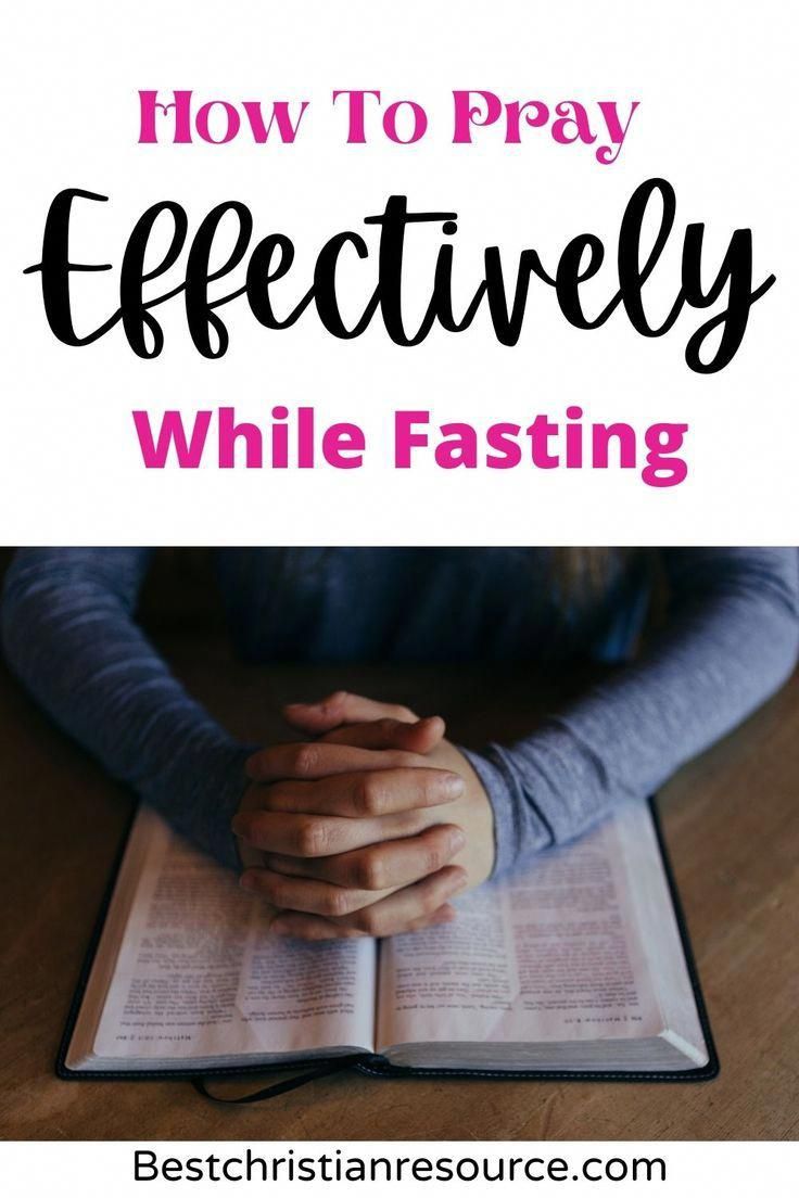 hands folded over an open bible with the words how to pray effectively while fasting