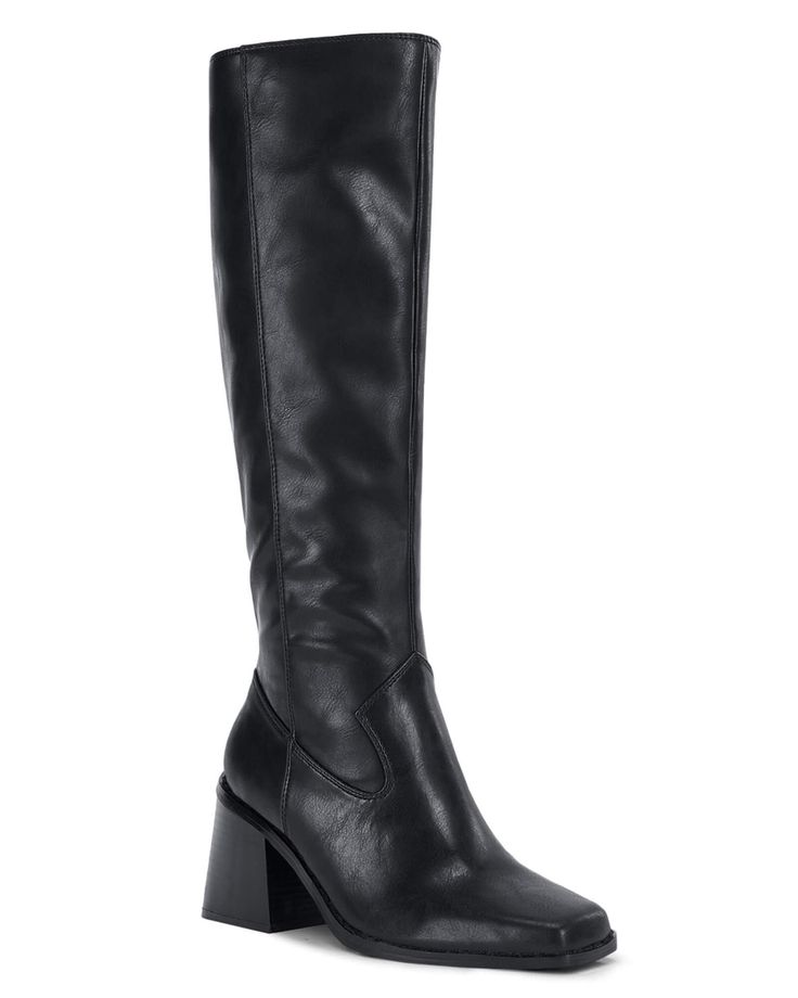 These Wide Calf Square Heel Knee High Boots feature a wide calf design that accommodates calves up to 18in and a square heel for stylish comfort. Enjoy the timeless look of knee high boots with the added benefit of a generous fit. Imported Rubber sole Shaft measures approximately Knee High from arch Wide Calf Knee-high Platform Boots With Reinforced Heel, Knee-high Platform Boots With Reinforced Heel For Wide Calf, Formal Wide Calf Mid-calf Heeled Boots, Classic Wide Calf Mid-calf Boots With Block Heel, Classic Mid-calf Boots With Wide Calf And Block Heel, Wide Calf Mid-calf Boots For Formal Occasions, Classic Knee-high Square Toe Boots With Wide Calf, Classic Knee-high Boots With Wide Calf And Square Toe, Classic Knee-high Boots With Wide Calf And Block Heel