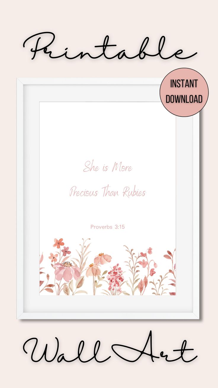 the printable watercolor floral wedding card is shown in pink and white with black ink