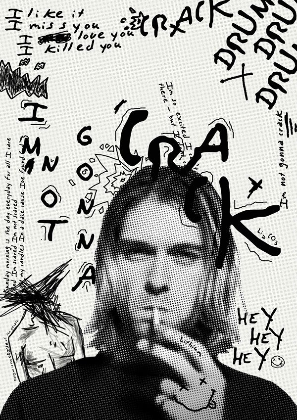 Digital Art Music, Nirvana Poster, Punk Poster, Punk Design, Tableau Art, Rock Posters, Band Posters, Kurt Cobain, Album Art