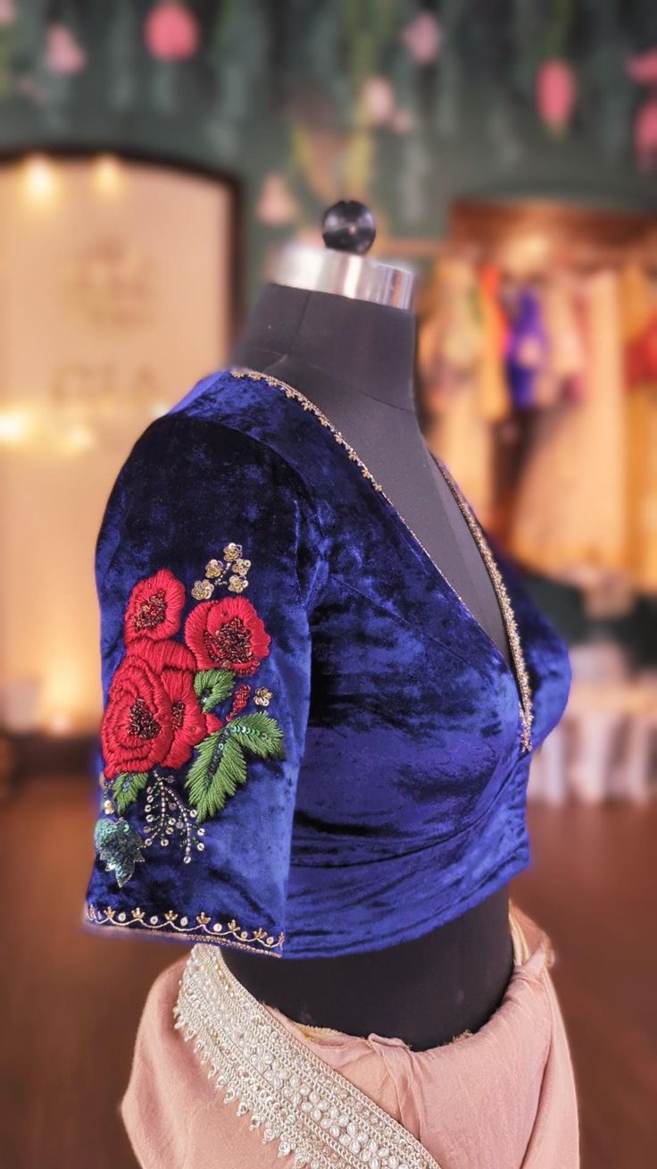 Elegant deep Indigo purple velvet blouse with zardosi work -Measurements sheet will be sent to you once you order( Standard sizing also available) -Custom colors available -Work on front, back and sleeves. Please convo me if you're have any specific requirements. Traditional Velvet Blouse Piece For Festivals, Fitted Velvet Traditional Wear With Mirror Work, Semi-stitched Velvet Saree For Designer Wear, Fitted Velvet Choli With Traditional Drape, Traditional Velvet Wear With Dori Work, Velvet Traditional Wear With Dori Work For Reception, Fitted Velvet Lehenga With Resham Embroidery, Fitted Velvet Bollywood Traditional Wear, Fitted Velvet Lehenga With Dori Work