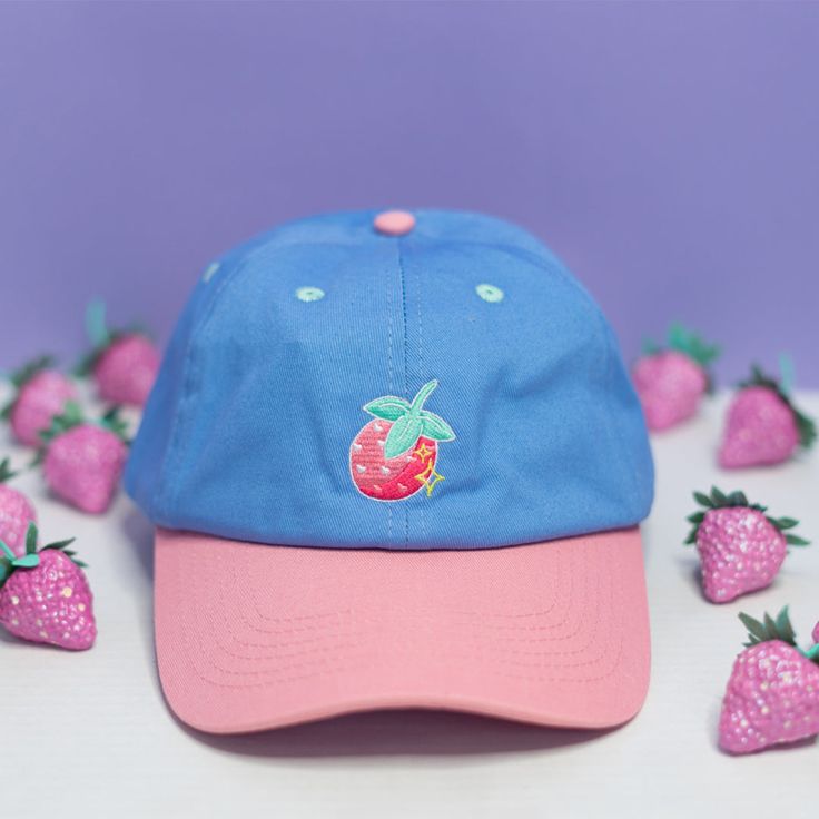 The perfect hat to add to your collection. This color-blocked hat is embroidered with a Strawburry17 detail on the front and includes teal eyelets Label detail on the sweatband Adjustable metal strap back Orders processed within 2-3 business days Trendy Adjustable Visor Hats, Cute Hats With Embroidered Logo And Curved Brim, Trendy Summer Snapback Hat With Embroidered Patch, Trendy Hats With Embroidered Patch, Trendy Adjustable Hat With Embroidered Patch, Trendy Embroidered Snapback Hat For Summer, Trendy Adjustable Brimmed Baseball Cap, Cute Adjustable Baseball Cap With Embroidered Logo, Cute Adjustable Brimmed Baseball Cap