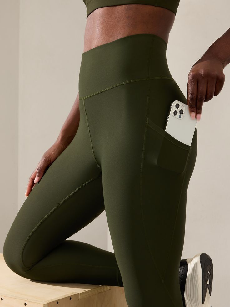 FOR: Our highest-compression tight for medium to high-impact workouts at the gym, studio, or outdoors FEEL: PowerMove fabric is engineered with interlock construction using 50-gauge knitting technology, offering sleek, compressive support and a no-slip fit FAVE: Stay-put bonded waistband molds to your form as body heat rises Ergonomic pocket construction offers streamlined storage Fully adjustable continuous drawstring won't get lost in the wash Fitted next to the body with a high-rise waistband Gauge Knitting, Workouts At The Gym, Gym Studio, Bra Dress, Summer Is Here, Body Heat, Swim Accessories, At The Gym, Jacket Tops