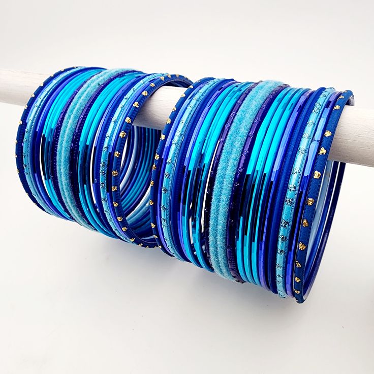 Amina Bangle Set Indian Bangles , South Asian Bangles , Pakistani Bangles , Desi Bangles , Punjabi Bangles , Tamil Bangles , Indian Jewelry Blue Bohemian Bracelets For Festivals, Bohemian Blue Bracelets For Festivals, Bohemian Blue Bracelet For Festivals, Traditional Blue Bracelets For Festivals, Blue Bangle Cuff Bracelet For Party, Blue Bracelets For Festivals, Blue Stackable Wrap Bracelet As Gift, Adjustable Blue Bracelets For Festivals, Blue Bangle For Party And Festivals