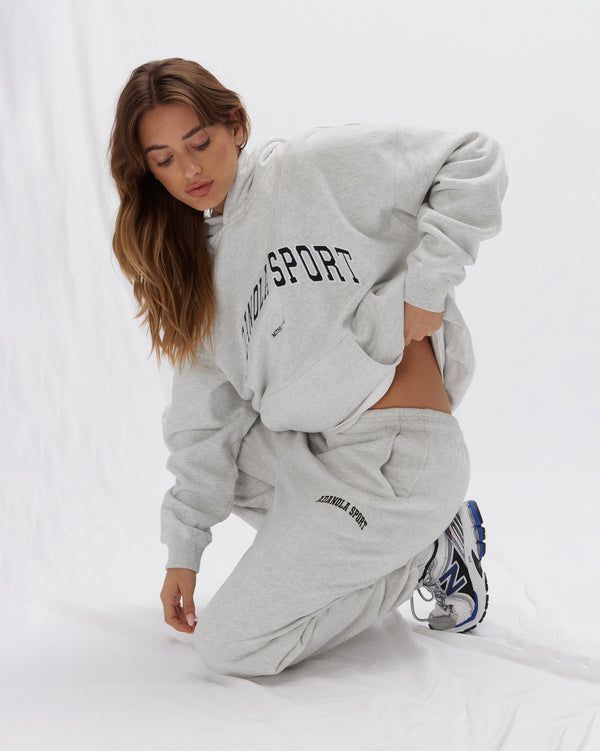 Women's 'AS' Jogger Sweatpants - Grey | Adanola Cozy Tracksuit With Ribbed Cuffs And Relaxed Fit, Cozy Relaxed Fit Tracksuit With Ribbed Cuffs, Cozy Fit Athleisure Hoodie For Loungewear, Comfy Sweats With Drawstring Hood For Lounging, Cozy Fit Hoodie With Ribbed Waistband For Loungewear, Athleisure Tracksuit With Elastic Waistband And Relaxed Fit, Athleisure Hoodie With Ribbed Cuffs For Lounging, Sportswear Hoodie With Ribbed Waistband For Loungewear, Athleisure Sweats With Drawstring Hood For Lounging