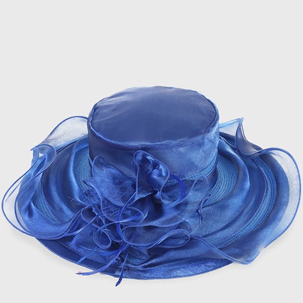 Carefree packable organza Kentucky derby hat: Easy going packable organza kentucky derby hat. New style in this spring and fall, a great travel hat for Royal Ascot! Brim measures approximately 4 inches. Size: One size fits most. Organza hat for the Kentucky derby with adjustable inside sizing band is lightweight and packable. Up to 23 inches with inner French style adjustable band to make it smaller. Please note that every Kentucky Derby Hat and Fascinator is handmade and unique, no two are exac Spring Party Cloche Hat, Chic Cloche Hat For Spring Wedding, Elegant Spring Sun Hat For Church, Chic Spring Wedding Cloche Hat, Spring Evening Cloche Hat, Fitted Boater Hat For Church In Spring, Spring Church Cloche Hat, Spring Party Cloche Sun Hat, Summer Cloche Fascinator For Church