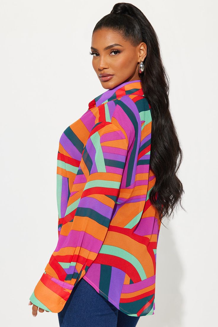 Available In Multi Color. Shirt Long Sleeve Button Down Collar Printed Non Stretch Disclaimer: Print Placement May Vary Self: 100% Polyester Imported | Mind Games Shirt size Small by Fashion Nova Search By Photo, Mind Games, Gaming Shirt, Color Fashion, Print Placement, Jean Top, Color Shirt, Shirt Long Sleeve, Shirts Blouses