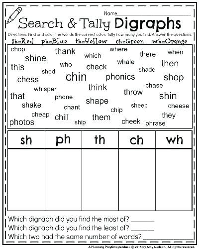 the worksheet for teaching children to read and practice their phonicic skills