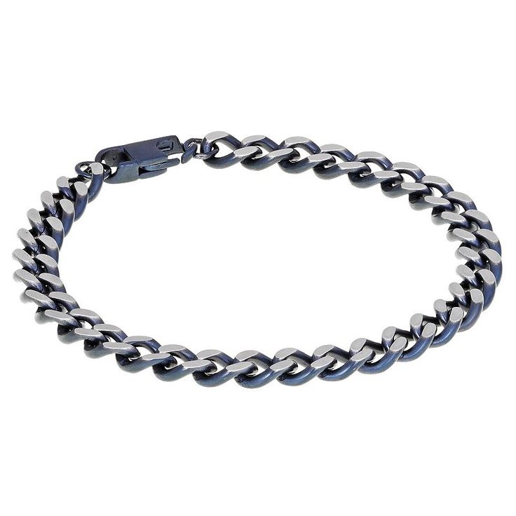 "Add an impressive accent to your look with this stylish LYNX gunmetal gray stainless steel chain bracelet. Add an impressive accent to your look with this stylish LYNX gunmetal gray stainless steel chain bracelet. Length: 8.5 in. Chain width: 7 mm Chain type: curb Metal: stainless steel Plating: gunmetal gray ion plated Finish: polished Packaging: boxed Please note, due to the high value of this item, a signature may be required upon delivery. Size: 8.5"". Color: Grey. Gender: male. Age Group: Modern Gunmetal Jewelry With Stainless Steel Clasp, Modern Gunmetal Bracelets For Formal Occasions, Modern Gunmetal Chain Bracelet With Solid Link Construction, Elegant Stainless Steel Chain Bracelet In Gunmetal, Modern Adjustable Gunmetal Chain Bracelet, Gunmetal Jewelry With Stainless Steel Clasp, Modern Gunmetal Link Bracelets, Modern Gunmetal Chain Bracelet, Modern Gunmetal Link Bracelet