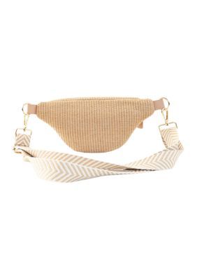 Made from straw, this fanny pack from SOL and MER is perfect for summertime adventures. | SOL and MER Straw Fanny Pack Summer Travel Belt Bag With Adjustable Strap, Summer Belt Bag With Adjustable Strap For Everyday Use, Adjustable Strap Belt Bag For Summer Everyday Use, Casual Summer Travel Belt Bag, Trendy Summer Belt Bag With Adjustable Strap, Trendy Summer Travel Belt Bag, Casual Beige Belt Bag With Adjustable Strap, Spring Belt Bag With Adjustable Strap For Daily Use, Fanny Pack