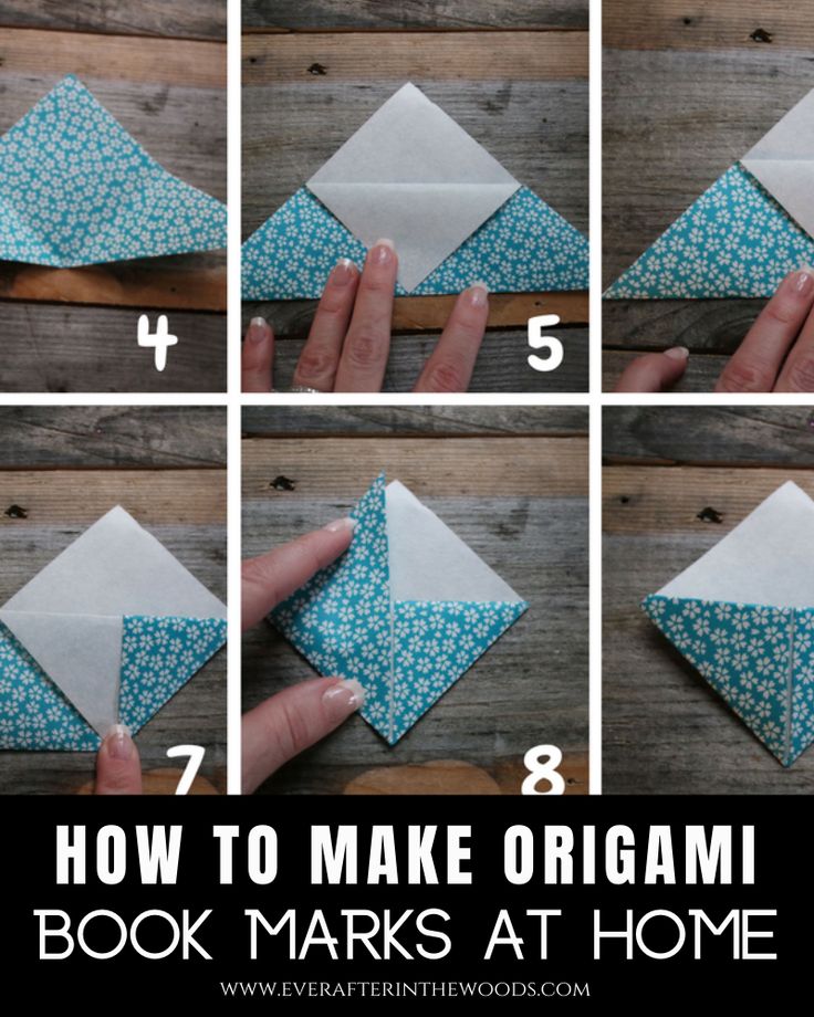 how to make an origami book mark at home with step by step instructions