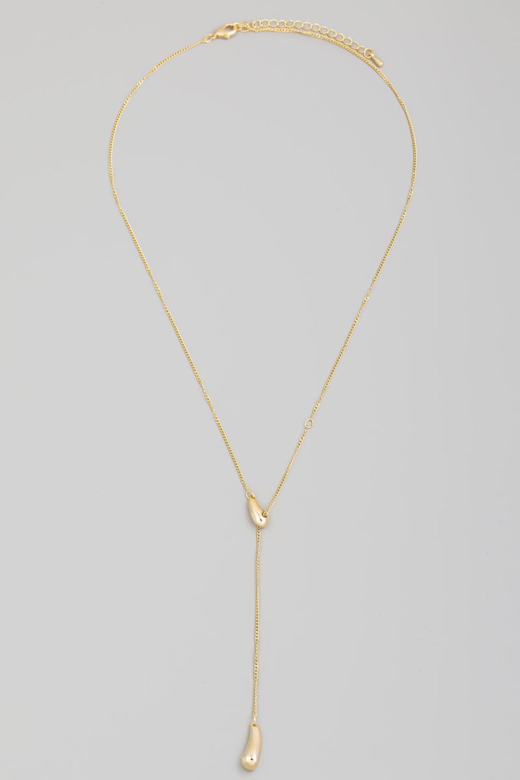 Teardrop lariat necklace