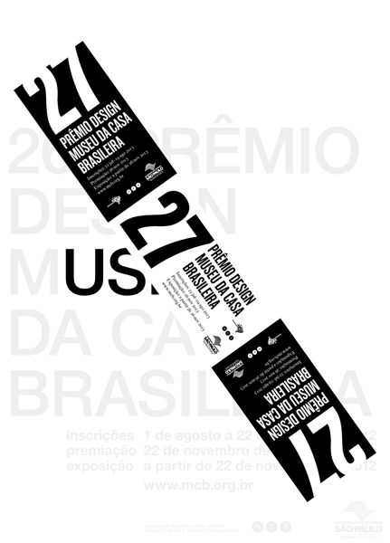 an advertisement for the museum of modern art in brazil, designed by graphic design studio