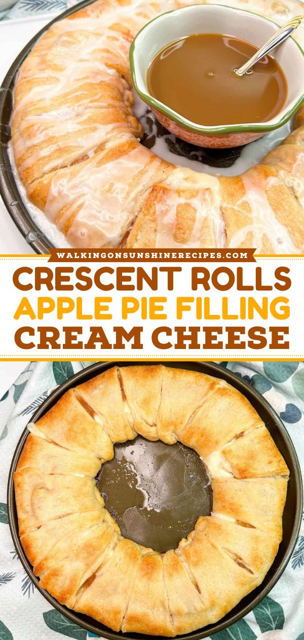 Here's one of the best Thanksgiving dessert recipes! These Crescent Rolls Apple Pie Filling Cream Cheese are made with crescent rolls, cream cheese, and apple pie filling. This easy apple recipe makes a great dinner party idea! Apple Rings With Crescent Rolls, Crescent Roll Pie Filling Recipes, Apple And Crescent Roll Recipes, Recipes With Canned Apple Pie Filling, Croissant Apple Pie, Crescent Roll Apple Pie, Apple Crescent Rolls, Pillsbury Crescent Recipes, Cozy Bakery