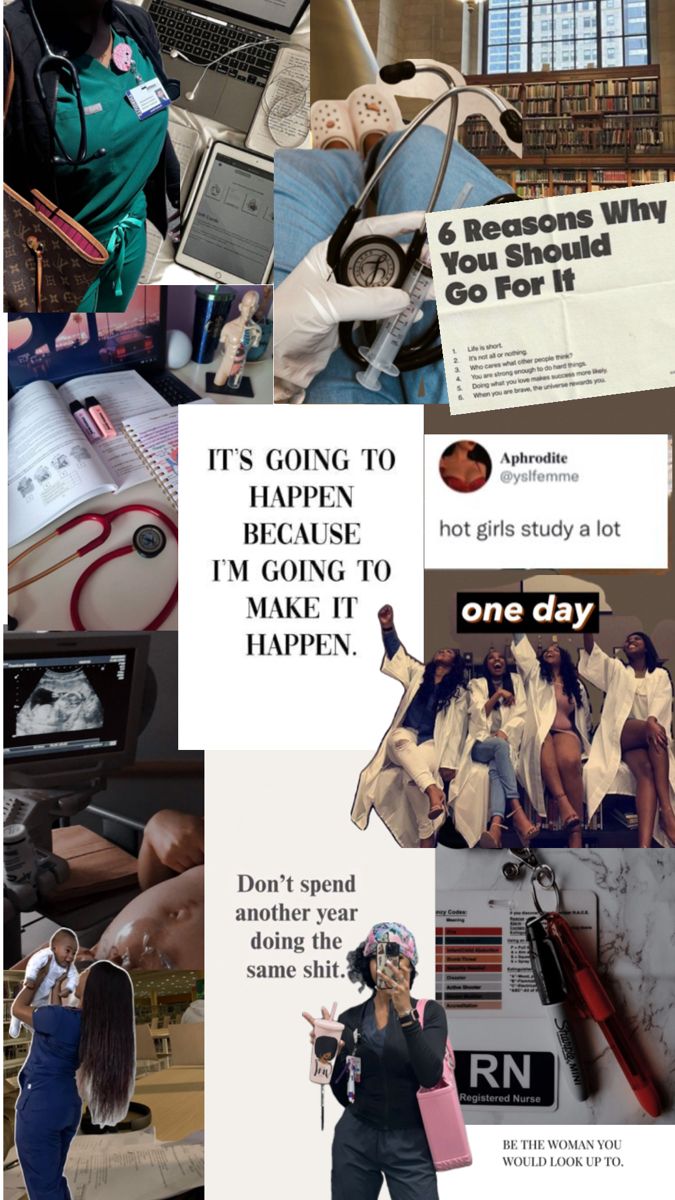 the collage shows images of people using laptops and cell phones, with text reading it's going to be because i'm going to make it happen