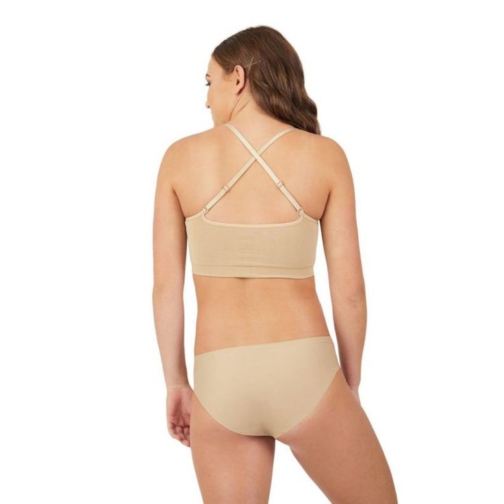 Seamless Convertible Longline BraAn everyday essential for the girl on the move. This seamless knit design offers smooth coverage, and does not show when worn under leotards or costumes. Double layered bra top for a dependable hold and ribbed waist for a secure fit. This garment comes with both clear and dyed-to-match bra straps that adjust and trasition between three back neckline positions for different looks and functional support.Product Features:92% Nylon, 8% Spandex Beige Stretch Sports Bra With Built-in Bra, Fitted Seamless No-show Sports Bra, Fitted Seamless Beige Sports Bra, Fitted Beige Seamless Sports Bra, Stretch Camisole Nursing Bra With Built-in Bra, Versatile Supportive Seamless Bra, Versatile Seamless Supportive Bra, Beige Nursing Bra With Medium Bust Support, Beige Stretch Nursing Bra With Medium Bust Support