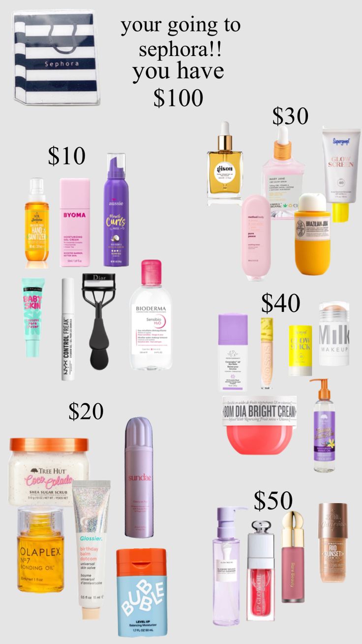 #beauty #outfitinspo #sephora #preppy #makeup #skincare Best Cheap Skincare Products, Stuff To Get From Sephora, Best Things To Get At Sephora, Preppy School Makeup, Skincare Stuff To Buy, Sephora Best Products, Makeup To Buy From Sephora, Preppy Things To Buy At Sephora, Skin Care Shopping List