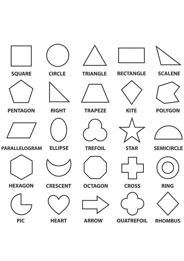 the basic geometric shapes and their names