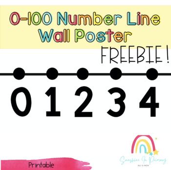 a number line poster with the words, freebie and printable numbers on it