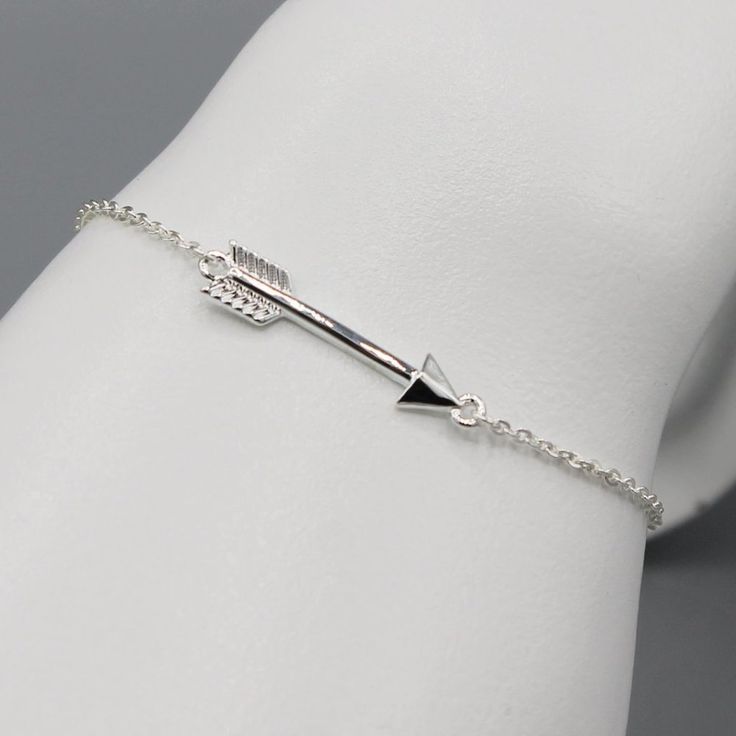 This Is A Brand New Tennis Style Bracelet With An Arrow Design Which Is Approximately 11/4" 1" Large. The Bracelet Is 6.5" Long (Including The Design) Plus It Has An Extra 3" Long Extension. The Chain Is Cable Style And It Has A Lobster Clasp. The Finished Weight Of The Bracelet Is 2 Grams. B0351 Long Extensions, Arrow Bracelet, Tennis Style, An Arrow, Arrow Design, Love Travel, Jewelry Bracelet, Womens Jewelry Bracelets, Fashion Bracelets