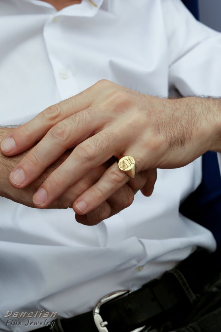 "Custom Family Crest ✪ Coat of Arms Ring ✪ Man Gold Ring ✪ Custom Signet Ring ✪ Logo Ring ✪ Family Ring ✪ Gift ♠► Ready Design as in photo available to purchase ♠ ►MY DESIGN option on purchase: ☛ We will create with your custom design at top after agreement and communication. Just leave your message here with a photo of what you want to create at the top of the ring. - It can be a photo, logo or special pattern, indicated by you. ♠ Our customers participate in the creation of their ideal jewelry Signet Ring Men Aesthetic, Signant Ring Mens, Pinky Rings Mens, Gold Pinky Ring Mens, Men Signet Ring Gold, Signet Rings Men, Antique Dome Ring Stamped 14k As Gift, Wedding Polished Finish Round Signet Ring, Personalized Round Signet Ring For Promise