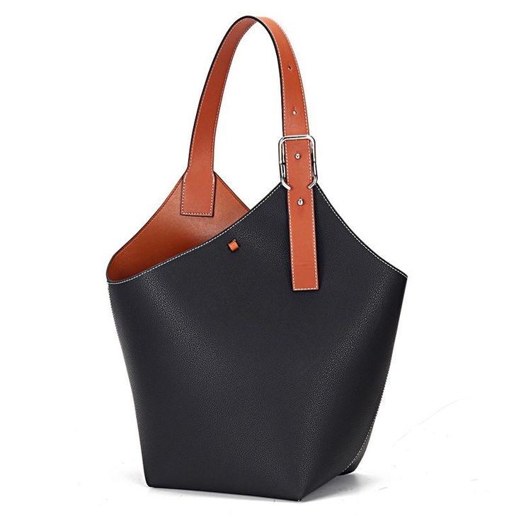 Free U.S. shipping. Style: Commuting , color:Black, suite for season：Spring, Summer, Autumn, Winter ，Going out, Hanging out, Material Genuine Leather, Black Shoulder Leather Handbags Adjustable Strap Unique Bucket Bags Trendy Black Bags With Leather Handles, Black Large Capacity Hobo Bag In Bucket Shape, Large Capacity Black Hobo Bag With Bucket Shape, Large Capacity Black Bucket Hobo Bag, Office Shoulder Bag With Leather Handles In Bucket Shape, Black Bucket Bag For Office With Large Capacity, Black Hobo Shoulder Bag For Office, Chic Bucket Hobo Bag For Office, Black Large Capacity Bucket Bag For Office