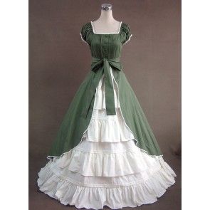 Cotton Dress With Ruffles And Fitted Bodice, Wedding Dresses With Ruffles And Cotton Material, Cotton Ruffled Wedding Dress, Wedding Dresses With Ruffles In Cotton, Cotton Ruffle Dresses For Wedding, Elegant White Cotton Victorian Dress, Cotton Victorian Dress For Dressmaking, White Cotton Victorian Dress For Wedding, Cotton Victorian Dress With Fitted Bodice