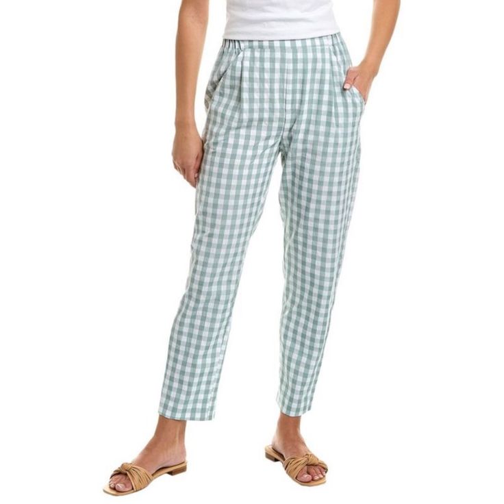 New With Tags, Hunter Bell Skinny Pant In Mint Green Gingham. Elastic Waist Detail In The Back, Size Large. 50% Cotton, 50% Polyester. Gingham Bottoms With Pockets For Summer, Summer Gingham Bottoms With Pockets, Summer Bottoms With Pockets For Picnic, Summer Picnic Bottoms With Pockets, Casual Plaid Pants For Spring, Spring Plaid Pants With Pockets, Gingham Bottoms With Elastic Waistband For Spring, Spring Gingham Bottoms With Elastic Waistband, Day Out Gingham Bottoms With Pockets