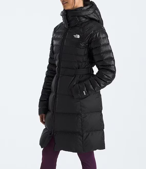 The North Face Women's Ruby Insulated Full Zip Belted Parka | Dillard's Hooded Parka With Storm Flap For Outdoor Activities, Hooded Parka With Storm Flap For Outdoor, Fall Hiking Outerwear With Detachable Hood, Fall Hiking Outerwear With Adjustable Hood, Fitted Outerwear With Double-lined Hood For Outdoor Activities, The North Face Puffer Jacket With Pockets For Fall, Fall Parka With Storm Flap For Outdoor Activities, Fitted Outerwear With Detachable Hood For Outdoor Activities, The North Face Puffer Jacket For Cold Fall Weather