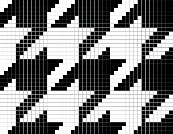 a black and white pattern that is made up of squares