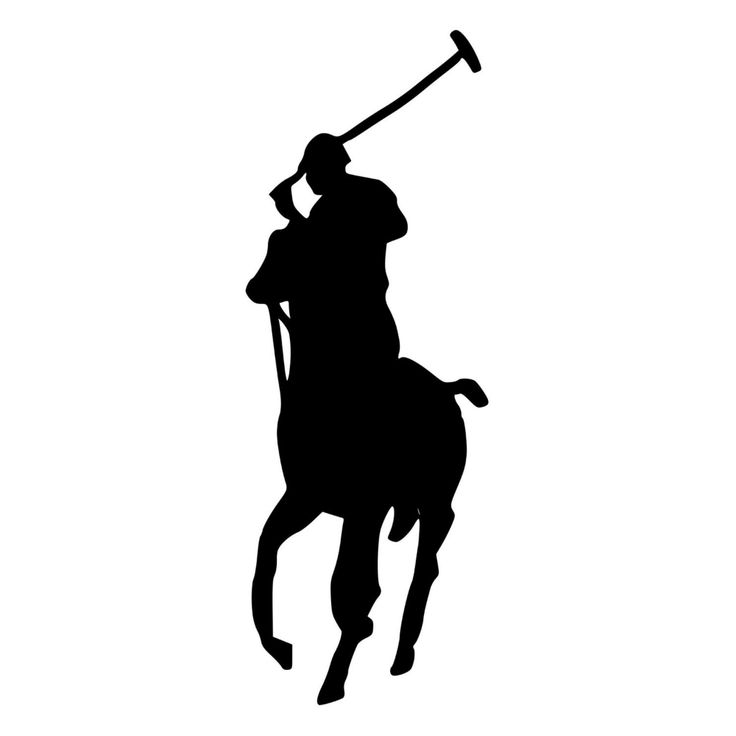 a black and white silhouette of a man riding on the back of a horse holding a baseball bat