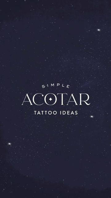 the title for simple accotar tattoo ideas, with stars in the night sky