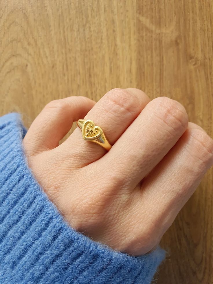 Sterling Silver Heart Ring Ancient Greek Inspired Ring - Etsy Greece Vintage Yellow Gold Midi Rings For Wedding, Tiny Gold Heart Promise Ring, Handmade Gold Heart Ring For Promise, Vintage Open Heart Ring For Promise, Handmade Gold Ring For Valentine's Day, Vintage Open Heart Promise Ring, Vintage Engraved Open Ring For Promise, Gold Heart-shaped Initial Ring For Wedding, Heart Shaped Gold Initial Ring For Wedding