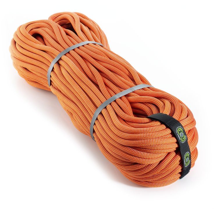 an orange rope on a white background