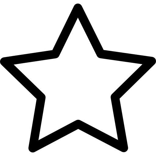 a black and white star icon