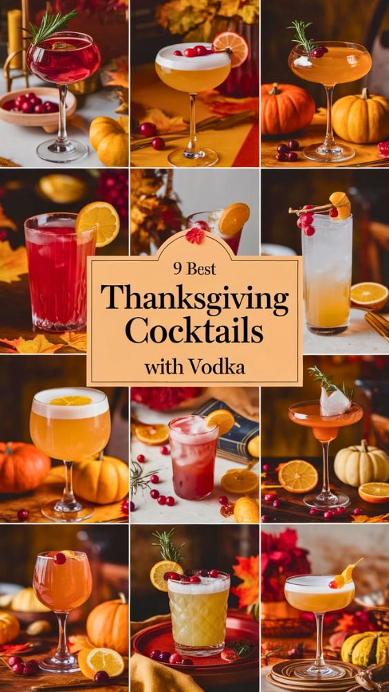 thanksgiving cocktails with vodka and cranberry