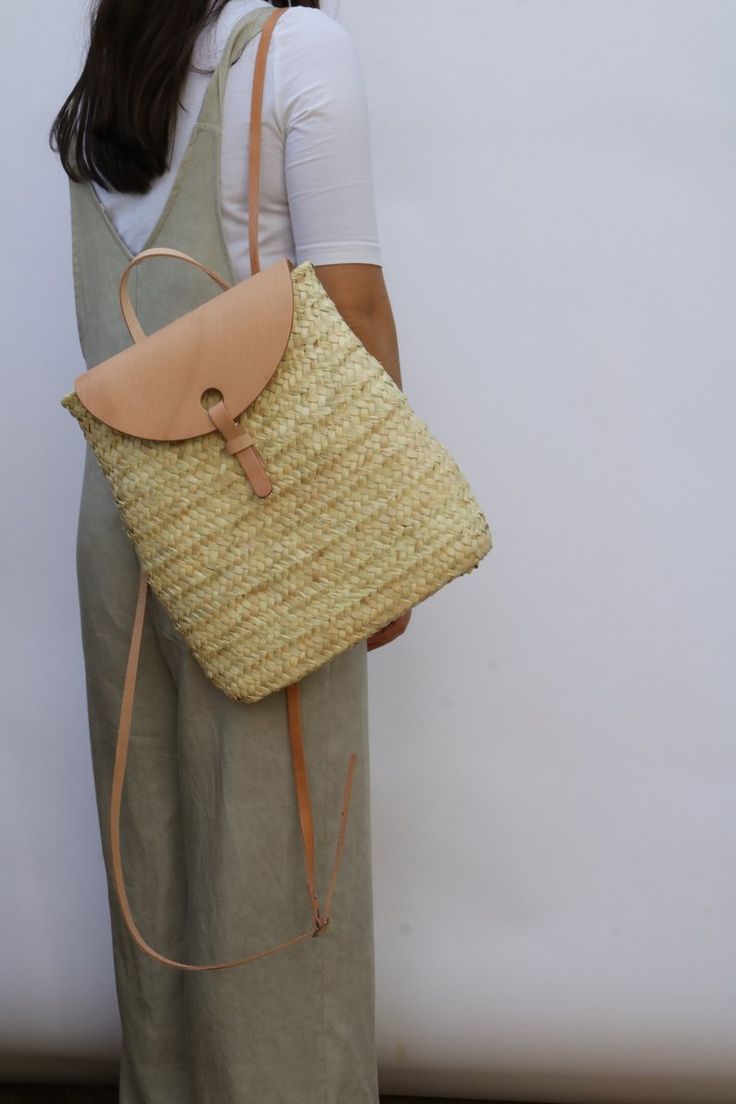 Straw palm backpack straw basket straw bag market bag | Etsy Casual Summer Straw Backpack Bag, Daily Use Straw Backpack, Casual Summer Straw Backpack, Beige Backpack For Summer Vacation, Summer Vacation Beige Backpack, Summer Straw Backpack For Daily Use, Beige Straw Backpack For Summer, Summer Travel Satchel Backpack, Summer Beach Standard Backpack