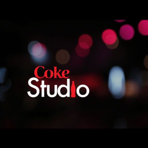 the words coke studio are displayed in front of blurry lights and boke background