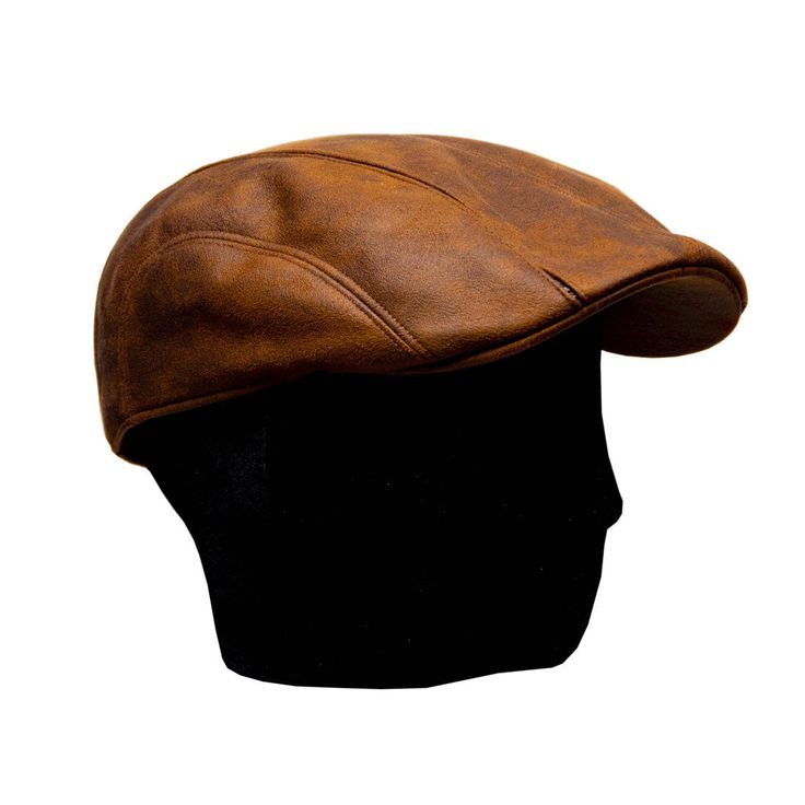 The Saint Martin Faux Leather Driver Cap offers warmth, style and durability for any season. These caps are popular men's accessories for fall and winter outfits, but you can tastefully pair this faux brown leather driver hat with warmer weather outfits as well. Soft and incredibly comfortable, this cap is made from realistic, hide-like, 100% polyester material on its interior and exterior alike. This hat is also available in black and brown color options, both of which are neutral enough to be paired with most wardrobe ensembles. Check out other unique features of this comfortable faux leather driver cap below! Casual Class in an Incredibly Comfortable Style The Saint Martin Faux Leather Driver Cap offers maximum comfort in a form that flatters a wide range of personal styles. Whether you Classic Windproof Hat For Outdoor, Leather Flat Cap For Fall, Leather Flat Cap Hat For Fall, Leather Windproof Hats For Outdoor Use, Winter Leather Windproof Hat, Winter Windproof Leather Hat, Classic Brown Hat For Fall, Leather Winter Hat With Flat Bill, Winter Brown Flat Bill Hat