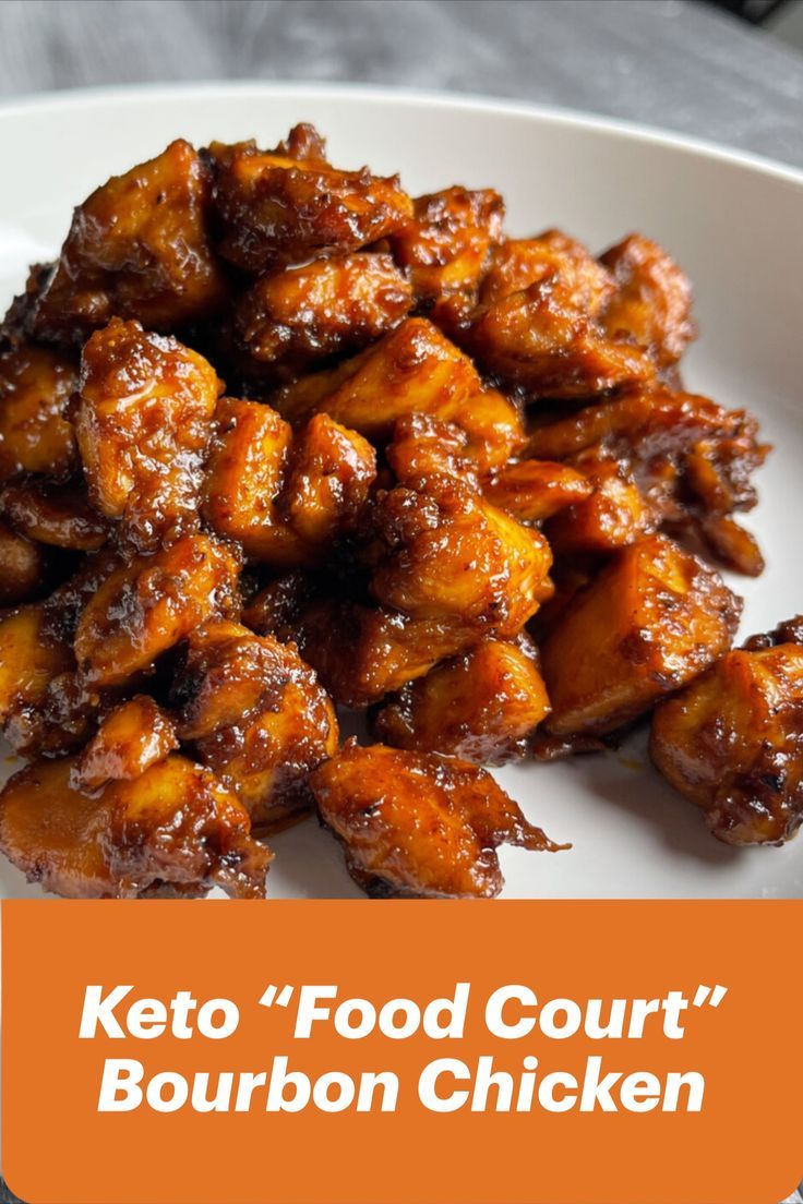 Keto “Food Court” Bourbon Chicken by Chef Michael Food Court Bourbon Chicken, Bourbon Chicken, Breakfast Low Carb, Low Carb Chicken Recipes, Keto Cooking, Keto Meal Prep, Low Carb Dinner Recipes, Keto Recipes Dinner, Keto Food