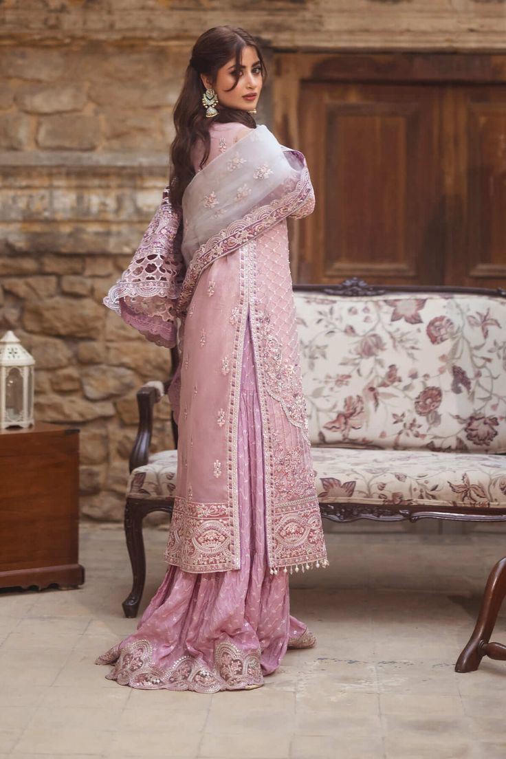 Brand: Serene PremiumProduct Code: SB-31 NaqshCollection: Sajal by Serene Premium Unstitched Bridal CollectionFabric: Organza PRODUCT DETAILS: Embroidered Organza For Front Embellished With Handmade Embroidered Organza For Back Embroidered Organza For Sleeves Embroidered Organza For Dupatta Embroidered Organza Border For Front & Back Embroidered Organza Chawk Patti For Front & Back Embroidered Organza Border For Trouser Embroidered Raw Silk Sharara Zari Lamba Lining DISCLAIMER:* Lining, Laces, and Tassels are not included in unstitched variants.* Embellishment items in stitched outfits are subject to market availability.* The actual colors of the outfit may vary from the colors being displayed on your device. CARE INSTRUCTIONS: Extra Fabric Has Been Used For Shoot Original Color May Vary S Unstitched Jamawar Suit With Intricate Embroidery For Reception, Jamawar Unstitched Suit With Intricate Embroidery For Reception, Unstitched Jamawar Suit With Resham Embroidery For Reception, Semi-stitched Zari Work Lawn Suit For Reception, Semi-stitched Lawn Suit With Zari Work For Reception, Unstitched Lawn Suit With Resham Embroidery For Reception, Organza Lawn Suit With Dabka For Reception, Semi-stitched Dabka Lawn Suit For Reception, Raw Silk Lawn Suit With Dabka For Reception