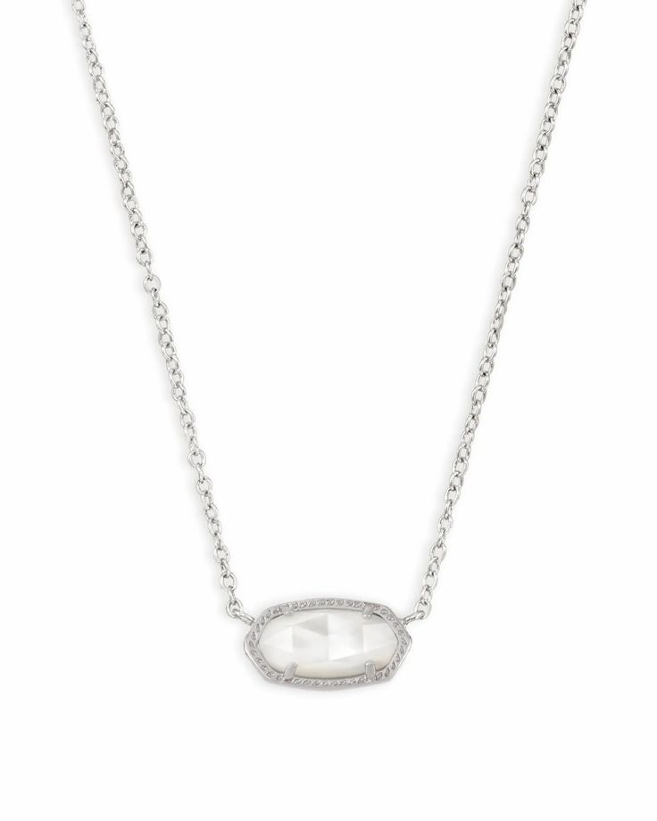 Elisa Silver Extended Length Pendant Necklace in Platinum Drusy | Kendra Scott Elisa Necklace, Elisa Pendant Necklace, Kendra Scott Necklace Elisa, Short Pendant Necklace, Kendra Scott Elisa, Silver Shorts, Kendra Scott Necklace, Ivory Pearl, Beaded Purses