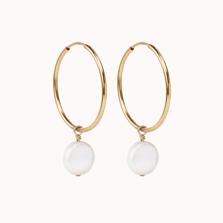 Simple and effortless enough for everyday wear, but classy enough to take you straight into the evening! Channel your inner goddess with these beautiful, freshwater pearl hoop earrings. Handcrafted in our Salt Lake City studio ✨ Everyday Pearl Hoop Earrings With Pearl Pendant, Everyday Hoop Earrings With Pearl Pendant, Everyday Pearl Charm Hoop Earrings, Hoop Pearl Earrings With Pearl Pendant, Hoop Earrings With Pearl Pendant, Everyday Hoop Pearl Earrings With Ear Wire, Everyday Pearl Hoop Earrings With Ear Wire, Small Pearl Hoop Earrings For Everyday, Small Hoop Pearl Earrings For Everyday