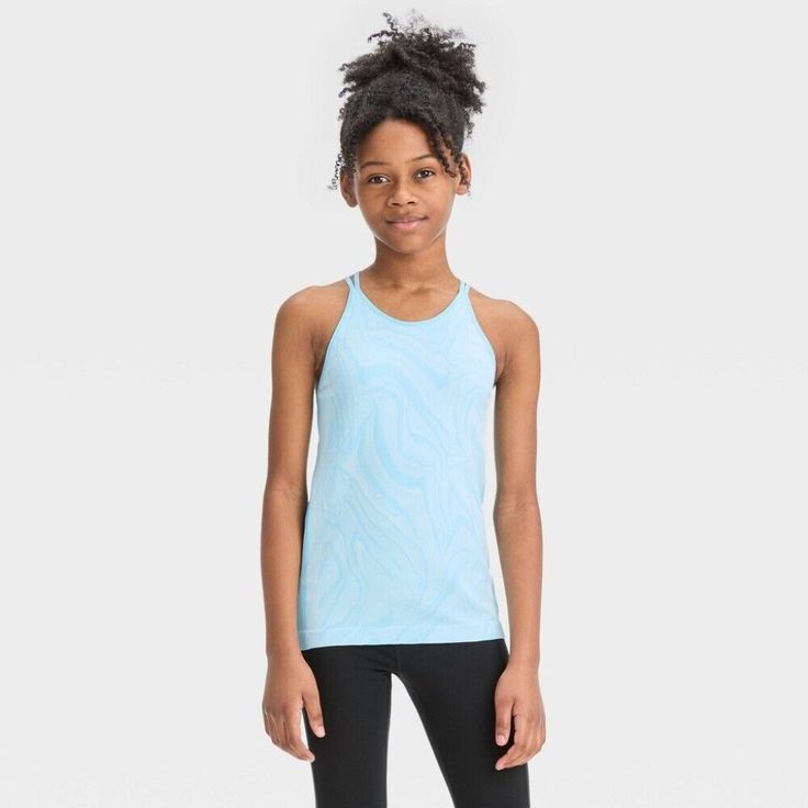 New With Tags. All In Motion Girls Seamless Tank Top Color: Light Blue Size: Medium Smoke-Free Home. Most Items Ship Within 48 Hours Of Payment. Size: Girls M Condition: New With Tags Snug Fit Tops For Sports In Summer, Snug Fit Sports Tops For Summer, Blue Gym Tops For Summer, Blue Moisture-wicking Stretch Tank Top, Light Blue Sleeveless Casual Activewear, Casual Light Blue Sleeveless Activewear, Blue Athleisure Activewear For Playwear, Blue Moisture-wicking Tops For Playwear, Blue Tank Top For Spring Playwear