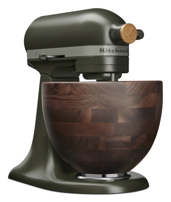 the kitchenaid stand mixer is designed to look like it has been made out of wood