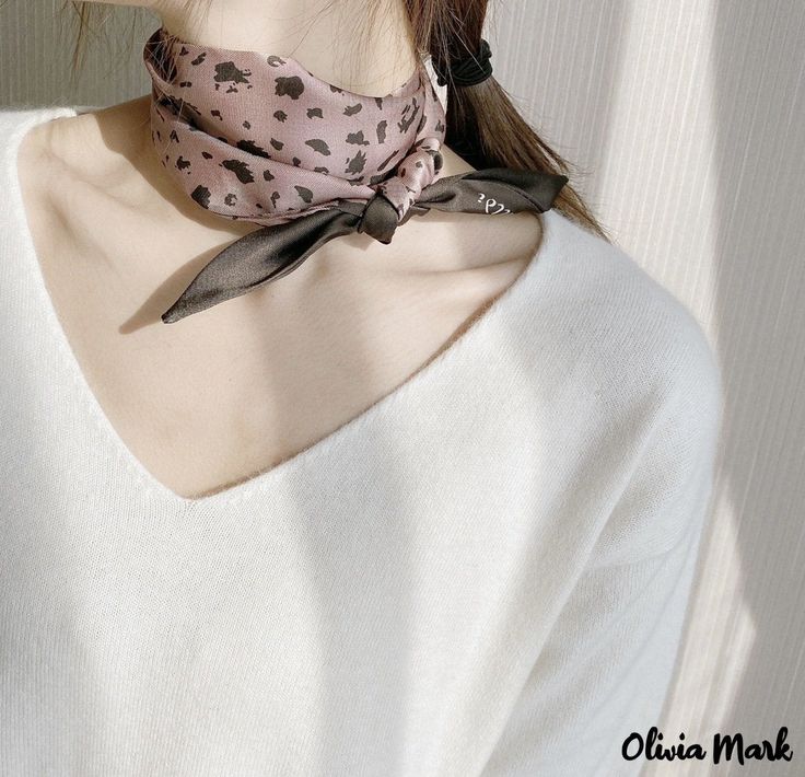 Color: Fine-leopard-print-iron-pink Pin Hair, Scarf Pin, Milk Cow, Silk Hair, Cow Pattern, Word Wrap, Neck Scarf, Silk Twill, Bird In Bag